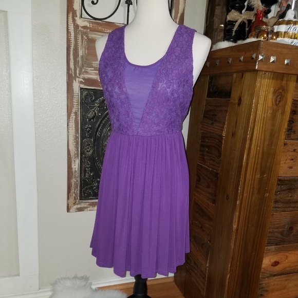 Purple Pins and Needles knit and lace dress - Picture 3 of 3